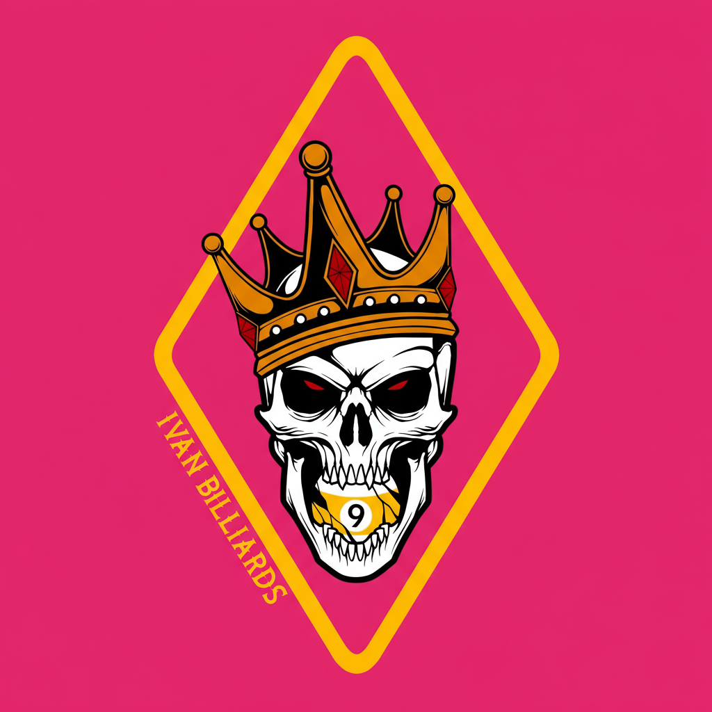 Ivan Billiards "Skull 9" T-Shirt