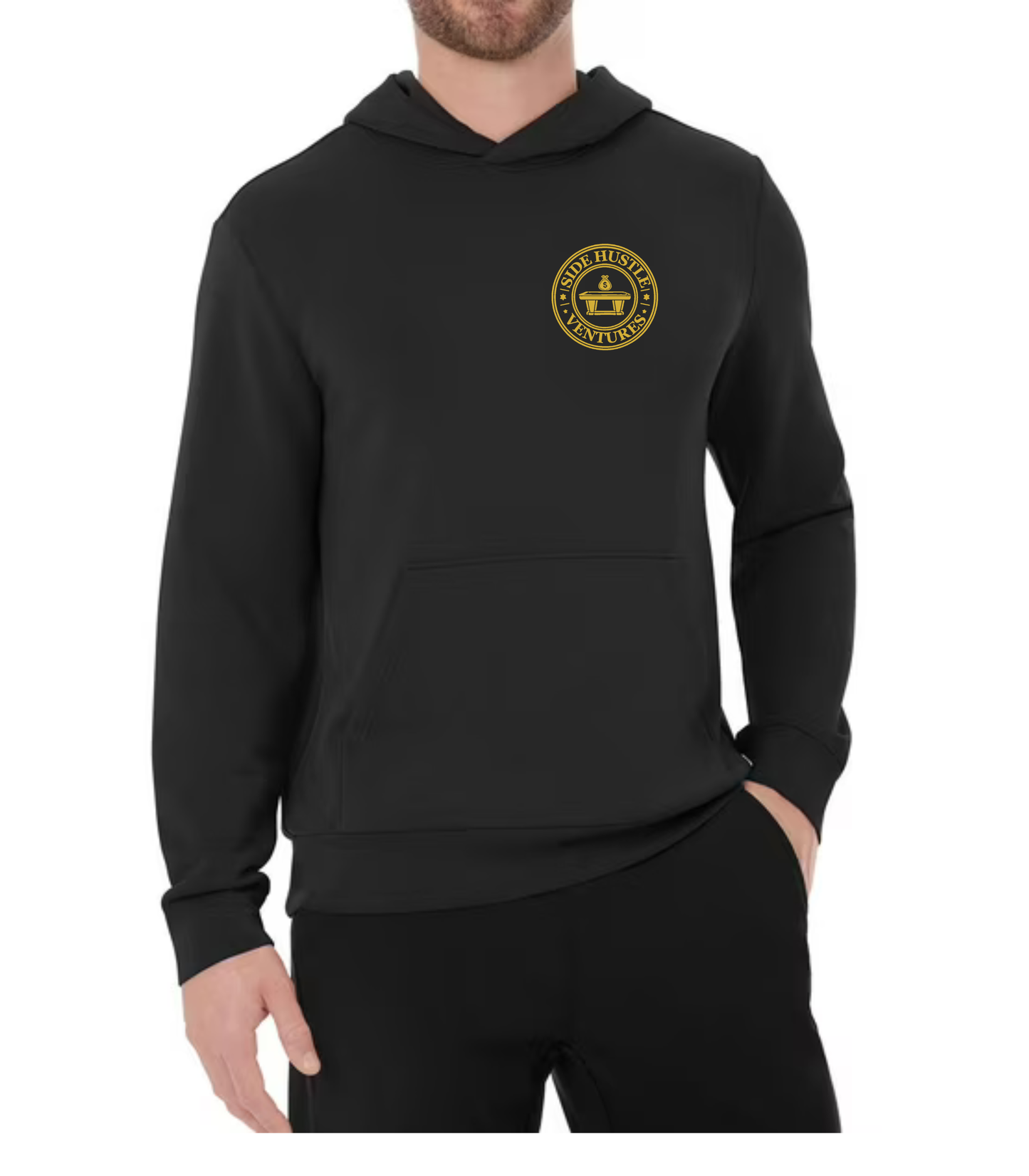 Side Hustle Dark Charcoal Sandwash Hoodie