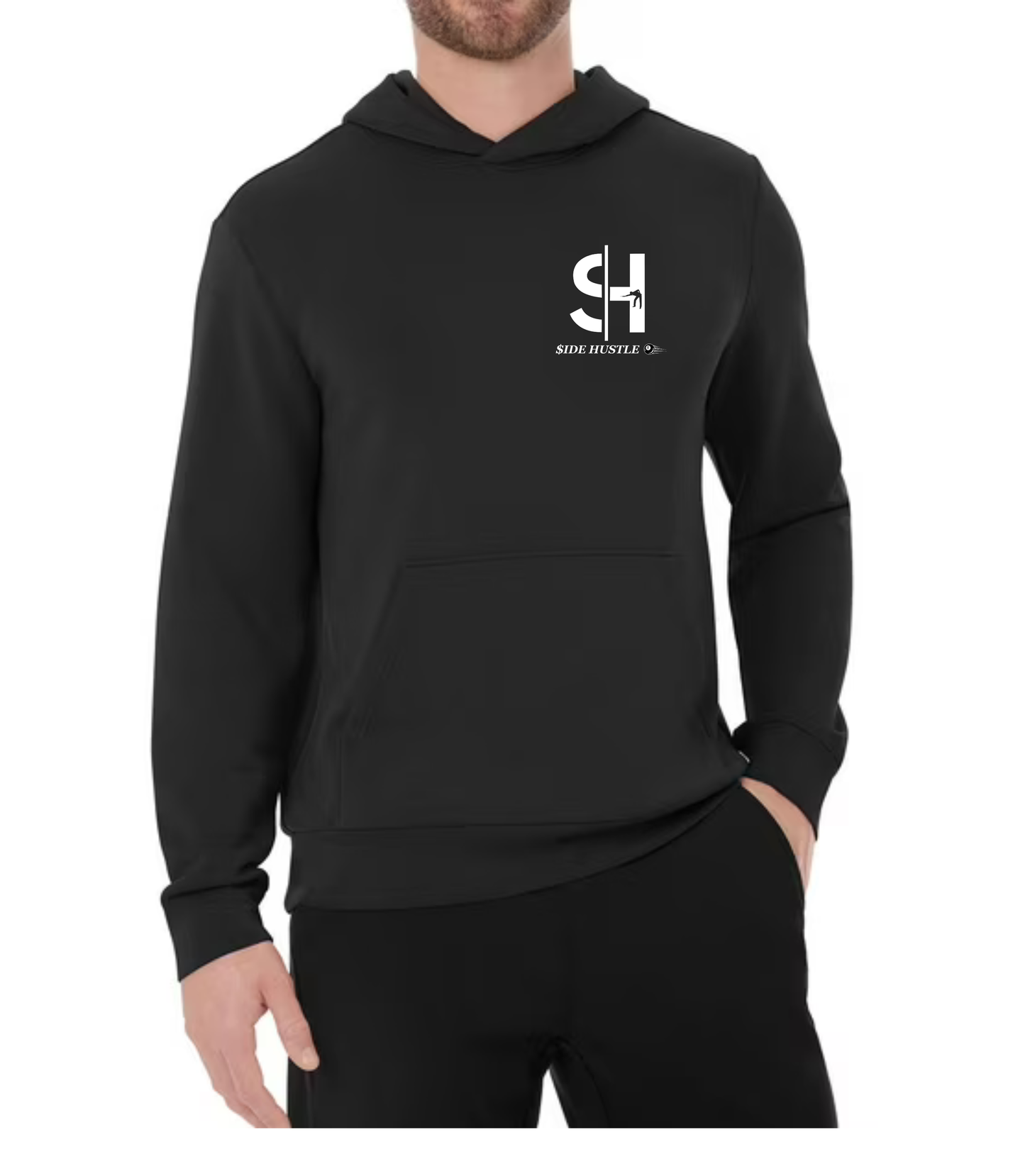 Side Hustle Dark Charcoal Sandwash Hoodie