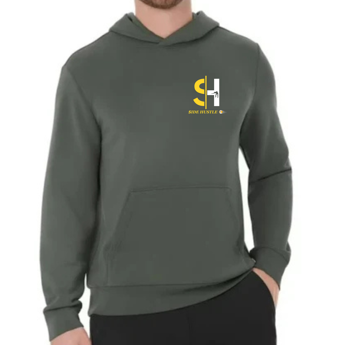 Side Hustle Green Sandwash Hoodie